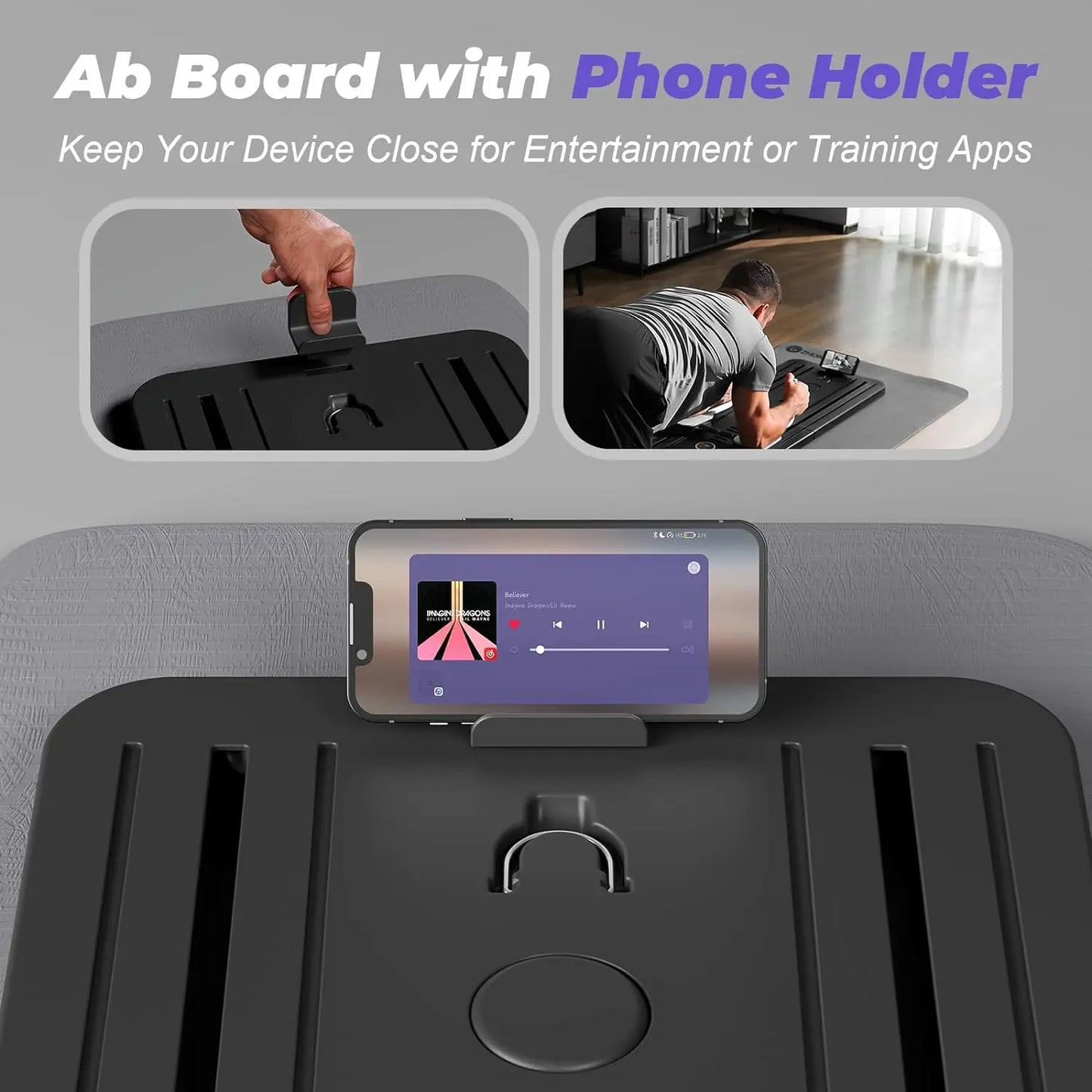 Multifunctional Abdominal Board Fitness Board Push up Board Automatic Rebound Abdominal Muscle Curling, Home Fitness Equipment